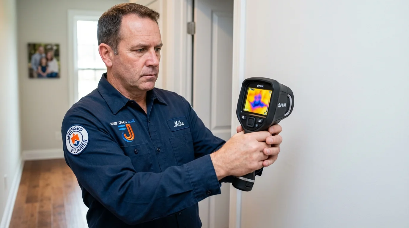Thermal imaging leak detection by Johns Plumbing LLC in Bellingham