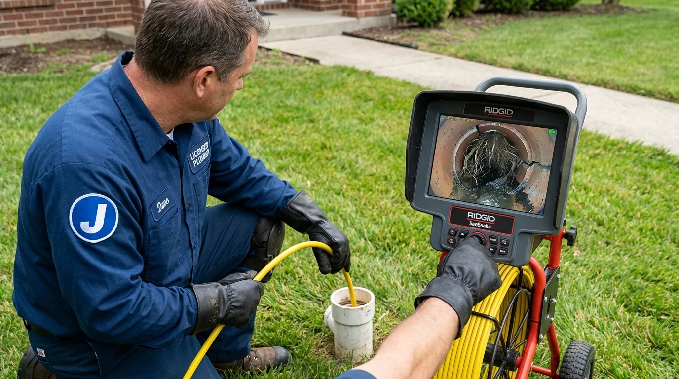 Sewer camera inspection being performed by Johns Plumbing LLC in Bellingham