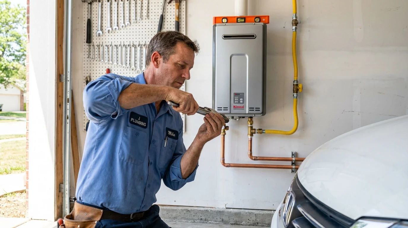 Tankless water heater installation by a Johns Plumbing LLC plumber in Bellingham